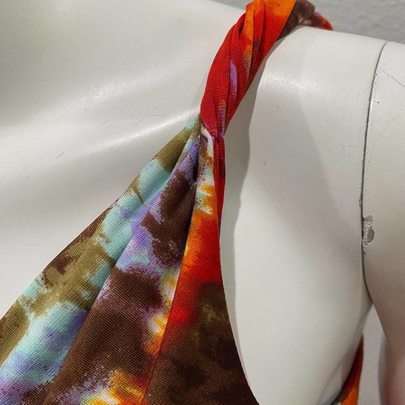 55. MUSE Tie Dye Gorgeous Color Maxi Dress Size 10 - Picture 6 of 9